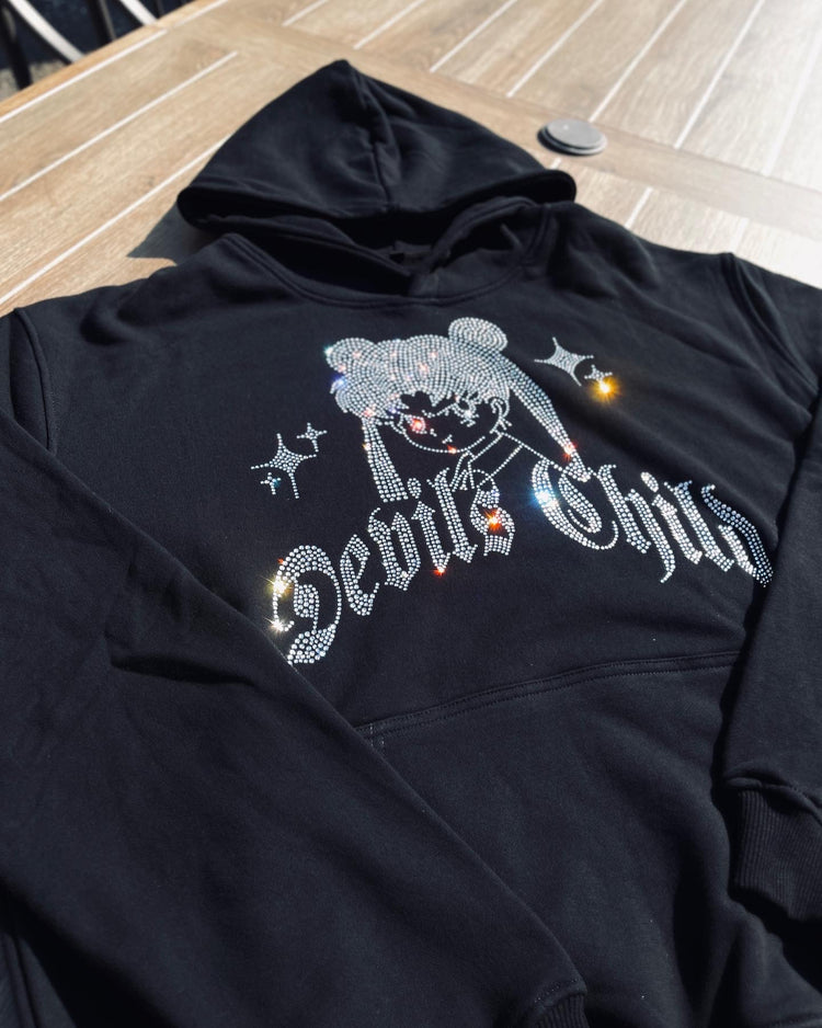 Dvils Child Rhinestone Hoodie