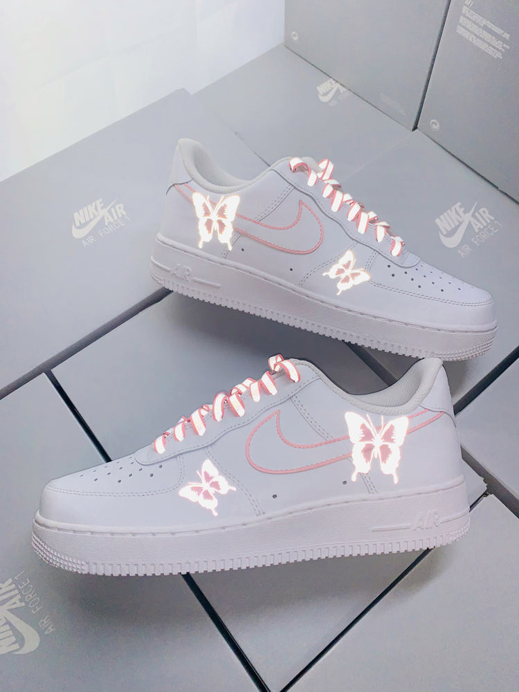 Reflective two-tone Pink Butterfly AF1