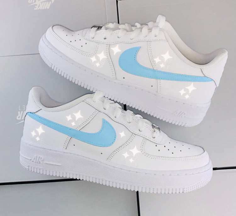 Baby Blue Reflective Sparkles Air Force 1