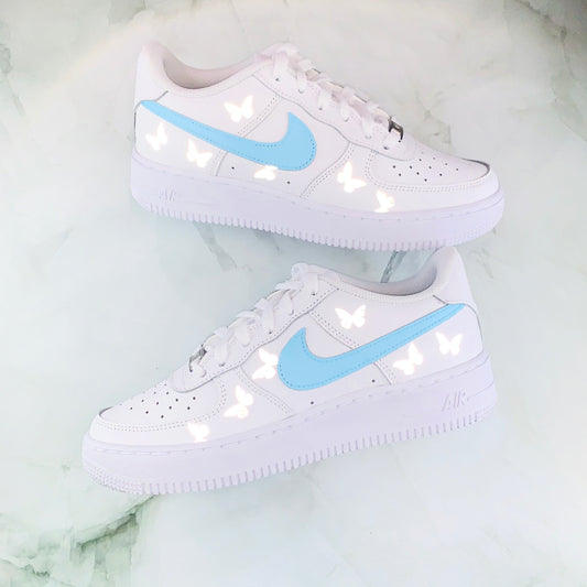 Baby Blue Reflective Mini Butterfly Air Force 1