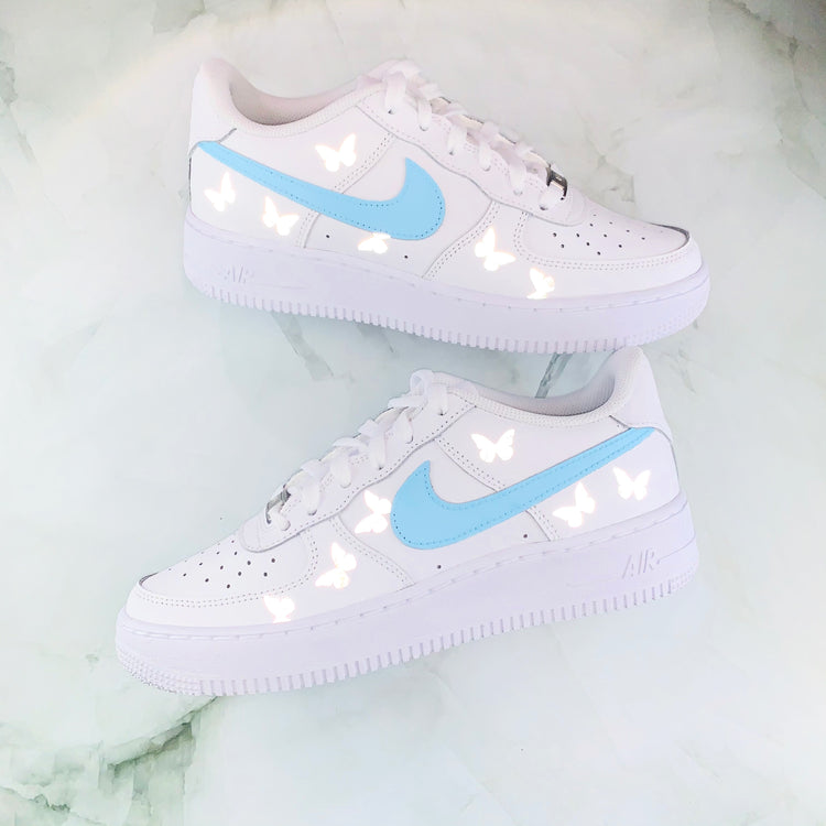 Baby Blue Reflective Mini Butterfly Air Force 1