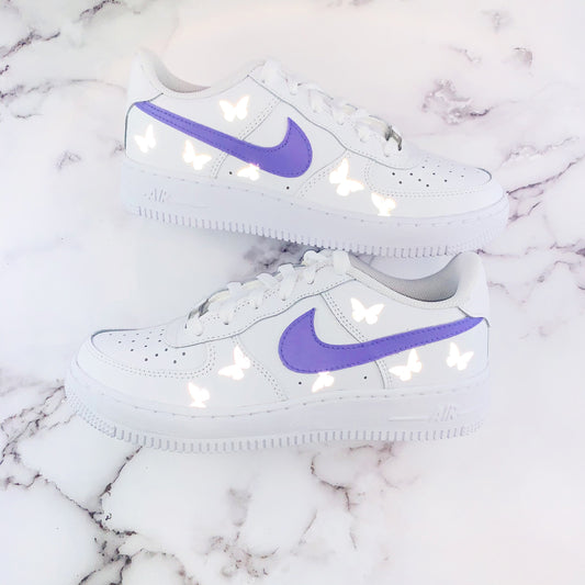Purple Reflective Mini Butterfly Air Force 1