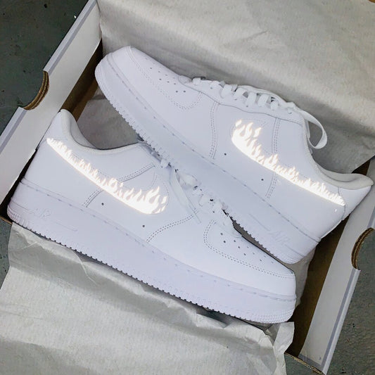 Reflective Flaming Swoosh Air Force 1