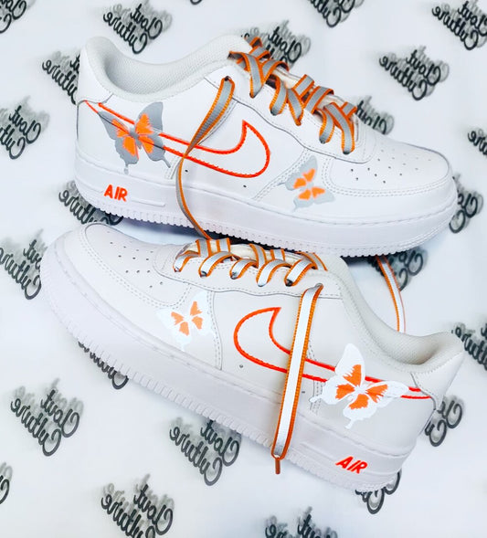Orange Reflective two-tone Butterfly AF1