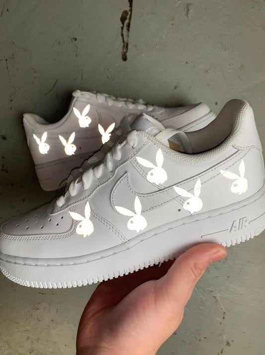 White Reflective Bunny Air Force 1